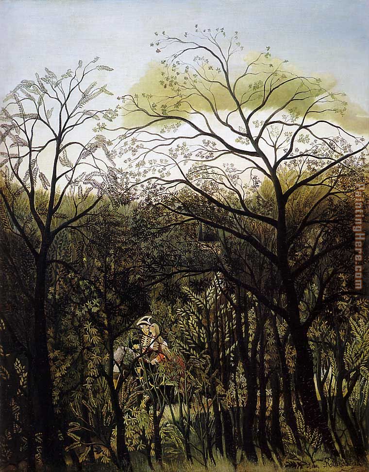 Henri Rousseau Rendezvous in the Forest